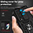 Silikon Hülle Handyhülle und Kunststoff Schutzhülle Hartschalen Tasche mit Magnetisch Fingerring Ständer MQ6 für Samsung Galaxy Z Fold4 5G