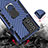 Silikon Hülle Handyhülle und Kunststoff Schutzhülle Hartschalen Tasche mit Magnetisch Fingerring Ständer N03 für Samsung Galaxy Note 20 5G