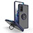 Silikon Hülle Handyhülle und Kunststoff Schutzhülle Hartschalen Tasche mit Magnetisch Fingerring Ständer QW2 für Samsung Galaxy S20 Lite 5G Blau