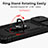 Silikon Hülle Handyhülle und Kunststoff Schutzhülle Hartschalen Tasche mit Magnetisch Fingerring Ständer QW3 für Xiaomi Redmi 9AT
