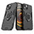 Silikon Hülle Handyhülle und Kunststoff Schutzhülle Hartschalen Tasche mit Magnetisch Fingerring Ständer S01 für Apple iPhone 13 Mini