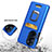 Silikon Hülle Handyhülle und Kunststoff Schutzhülle Hartschalen Tasche mit Magnetisch Fingerring Ständer S01 für Motorola Moto Edge 30 Pro 5G