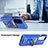 Silikon Hülle Handyhülle und Kunststoff Schutzhülle Hartschalen Tasche mit Magnetisch Fingerring Ständer S01 für Motorola Moto Edge 30 Pro 5G