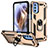 Silikon Hülle Handyhülle und Kunststoff Schutzhülle Hartschalen Tasche mit Magnetisch Fingerring Ständer S01 für Motorola Moto G31