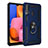 Silikon Hülle Handyhülle und Kunststoff Schutzhülle Hartschalen Tasche mit Magnetisch Fingerring Ständer S01 für Samsung Galaxy A20s
