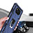 Silikon Hülle Handyhülle und Kunststoff Schutzhülle Hartschalen Tasche mit Magnetisch Fingerring Ständer S01 für Xiaomi Poco X3