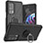 Silikon Hülle Handyhülle und Kunststoff Schutzhülle Hartschalen Tasche mit Magnetisch Fingerring Ständer S02 für Motorola Moto Edge 20 Pro 5G