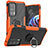 Silikon Hülle Handyhülle und Kunststoff Schutzhülle Hartschalen Tasche mit Magnetisch Fingerring Ständer S02 für Motorola Moto Edge 20 Pro 5G