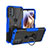 Silikon Hülle Handyhülle und Kunststoff Schutzhülle Hartschalen Tasche mit Magnetisch Fingerring Ständer S02 für Motorola Moto G41