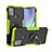 Silikon Hülle Handyhülle und Kunststoff Schutzhülle Hartschalen Tasche mit Magnetisch Fingerring Ständer S02 für Motorola Moto G50
