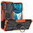 Silikon Hülle Handyhülle und Kunststoff Schutzhülle Hartschalen Tasche mit Magnetisch Fingerring Ständer S02 für Motorola MOTO G52