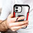 Silikon Hülle Handyhülle und Kunststoff Schutzhülle Hartschalen Tasche mit Magnetisch Fingerring Ständer S04 für Apple iPhone 12
