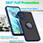 Silikon Hülle Handyhülle und Kunststoff Schutzhülle Hartschalen Tasche mit Magnetisch Fingerring Ständer S04 für Motorola Moto G71s 5G