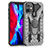 Silikon Hülle Handyhülle und Kunststoff Schutzhülle Hartschalen Tasche mit Magnetisch Fingerring Ständer S07 für Apple iPhone 12 Grau