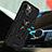 Silikon Hülle Handyhülle und Kunststoff Schutzhülle Hartschalen Tasche mit Magnetisch Fingerring Ständer S07 für Apple iPhone 13 Mini