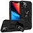 Silikon Hülle Handyhülle und Kunststoff Schutzhülle Hartschalen Tasche mit Magnetisch Fingerring Ständer S07 für Apple iPhone 14
