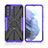 Silikon Hülle Handyhülle und Kunststoff Schutzhülle Hartschalen Tasche mit Magnetisch Fingerring Ständer T09 für Samsung Galaxy S22 5G