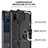 Silikon Hülle Handyhülle und Kunststoff Schutzhülle Hartschalen Tasche mit Magnetisch Fingerring Ständer YF1 für Samsung Galaxy A42 5G