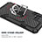 Silikon Hülle Handyhülle und Kunststoff Schutzhülle Hartschalen Tasche mit Magnetisch Fingerring Ständer YF1 für Samsung Galaxy A42 5G