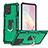 Silikon Hülle Handyhülle und Kunststoff Schutzhülle Hartschalen Tasche mit Magnetisch Fingerring Ständer YF1 für Samsung Galaxy S10 Lite Grün