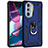 Silikon Hülle Handyhülle und Kunststoff Schutzhülle Hartschalen Tasche mit Magnetisch Fingerring Ständer Z01 für Motorola Moto Edge X30 5G