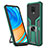 Silikon Hülle Handyhülle und Kunststoff Schutzhülle Hartschalen Tasche mit Magnetisch Fingerring Ständer ZL1 für Xiaomi Poco M2 Pro Grün