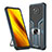 Silikon Hülle Handyhülle und Kunststoff Schutzhülle Hartschalen Tasche mit Magnetisch Fingerring Ständer ZL1 für Xiaomi Poco X3