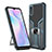 Silikon Hülle Handyhülle und Kunststoff Schutzhülle Hartschalen Tasche mit Magnetisch Fingerring Ständer ZL1 für Xiaomi Redmi 9AT Cyan