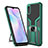 Silikon Hülle Handyhülle und Kunststoff Schutzhülle Hartschalen Tasche mit Magnetisch Fingerring Ständer ZL1 für Xiaomi Redmi 9AT Grün