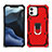 Silikon Hülle Handyhülle und Kunststoff Schutzhülle Hartschalen Tasche mit Magnetisch Ständer A01 für Apple iPhone 12