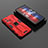 Silikon Hülle Handyhülle und Kunststoff Schutzhülle Hartschalen Tasche mit Magnetisch Ständer A01 für Vivo iQOO 8 Pro 5G Rot