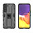 Silikon Hülle Handyhülle und Kunststoff Schutzhülle Hartschalen Tasche mit Magnetisch Ständer A03 für Samsung Galaxy S21 5G