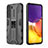 Silikon Hülle Handyhülle und Kunststoff Schutzhülle Hartschalen Tasche mit Magnetisch Ständer für Samsung Galaxy S22 5G