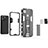 Silikon Hülle Handyhülle und Kunststoff Schutzhülle Hartschalen Tasche mit Magnetisch Ständer KC1 für Xiaomi Redmi 9 India