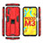 Silikon Hülle Handyhülle und Kunststoff Schutzhülle Hartschalen Tasche mit Magnetisch Ständer KC2 für Xiaomi Poco M3