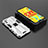 Silikon Hülle Handyhülle und Kunststoff Schutzhülle Hartschalen Tasche mit Magnetisch Ständer KC2 für Xiaomi Poco M3 Weiß