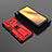 Silikon Hülle Handyhülle und Kunststoff Schutzhülle Hartschalen Tasche mit Magnetisch Ständer KC2 für Xiaomi Poco X3 NFC Rot