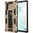 Silikon Hülle Handyhülle und Kunststoff Schutzhülle Hartschalen Tasche mit Magnetisch Ständer MQ1 für Samsung Galaxy Note 10 5G