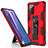 Silikon Hülle Handyhülle und Kunststoff Schutzhülle Hartschalen Tasche mit Magnetisch Ständer MQ1 für Samsung Galaxy Note 20 5G Rot