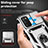 Silikon Hülle Handyhülle und Kunststoff Schutzhülle Hartschalen Tasche mit Magnetisch Ständer Q02W für Samsung Galaxy M02s