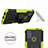 Silikon Hülle Handyhülle und Kunststoff Schutzhülle Hartschalen Tasche mit Ständer A01 für Motorola Moto G10 Power