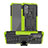 Silikon Hülle Handyhülle und Kunststoff Schutzhülle Hartschalen Tasche mit Ständer A01 für Motorola Moto G40 Fusion Grün