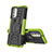 Silikon Hülle Handyhülle und Kunststoff Schutzhülle Hartschalen Tasche mit Ständer A01 für Motorola Moto G51 5G