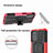 Silikon Hülle Handyhülle und Kunststoff Schutzhülle Hartschalen Tasche mit Ständer A01 für Motorola Moto G71s 5G