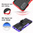 Silikon Hülle Handyhülle und Kunststoff Schutzhülle Hartschalen Tasche mit Ständer A01 für Motorola Moto G71s 5G