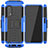 Silikon Hülle Handyhülle und Kunststoff Schutzhülle Hartschalen Tasche mit Ständer A01 für Realme 7