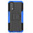 Silikon Hülle Handyhülle und Kunststoff Schutzhülle Hartschalen Tasche mit Ständer A01 für Realme 7