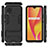 Silikon Hülle Handyhülle und Kunststoff Schutzhülle Hartschalen Tasche mit Ständer A01 für Realme C15
