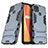 Silikon Hülle Handyhülle und Kunststoff Schutzhülle Hartschalen Tasche mit Ständer A01 für Realme C15