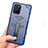 Silikon Hülle Handyhülle und Kunststoff Schutzhülle Hartschalen Tasche mit Ständer A01 für Samsung Galaxy S10 Lite